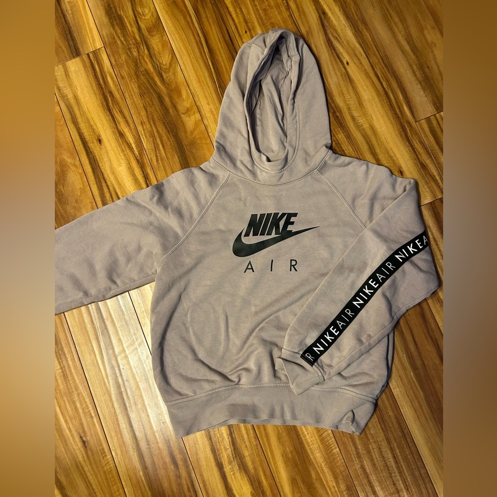 Nike Air Women's purple/gray Hoodie with Black Logo.  Hidden pockets